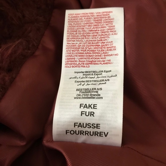 NWT Vero Moda Faux Fur Jacket size 14 - Picture 7 of 9